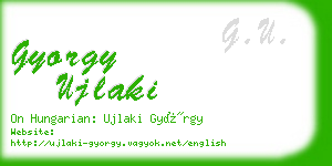 gyorgy ujlaki business card